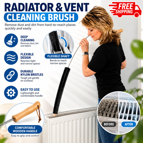 Radiator cleaning brush long - radiator,