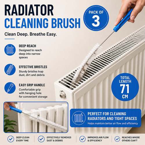 Radiator cleaner brush long - cleaner,