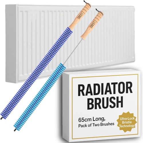 Radiator brush with - with, wooden