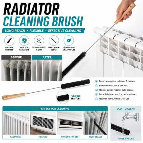 Radiator cleaning brush long - radiator,